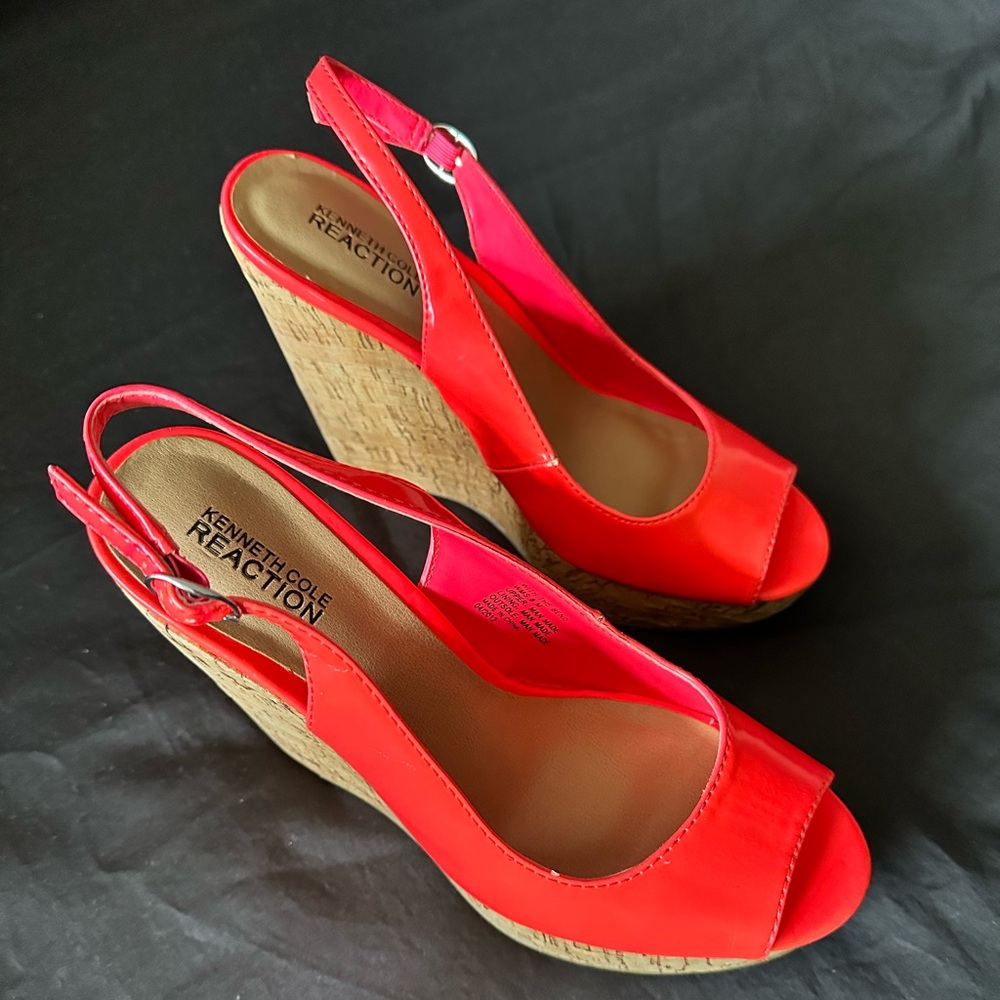 Kenneth Cole Reaction Cork Wedges, never worn